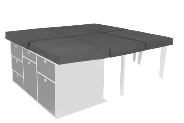 VanEssa sleeping system for split kitchen in the Jumpy III / Expert III / E-Scudo III / Vivaro C / Proace II